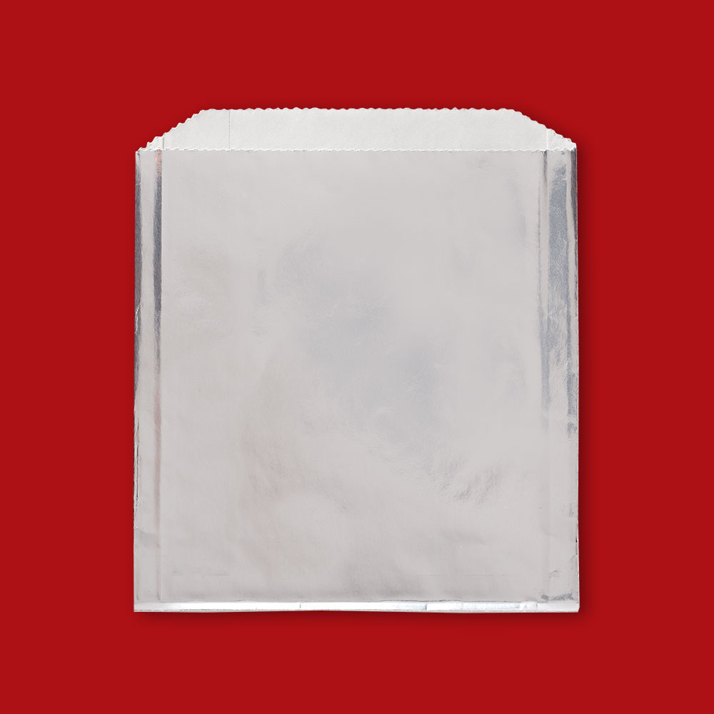 6-1/2" x 1-1/2" x 7-3/4" Jumbo Plain Foil Sandwich Bags