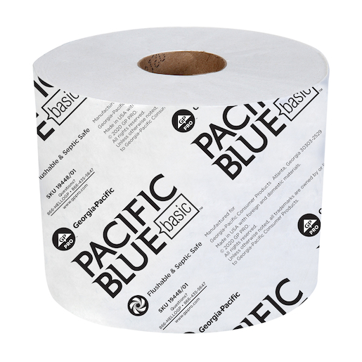 Pacific Blue Basic™ White Standard 2-Ply Bathroom Tissue-48 Rolls