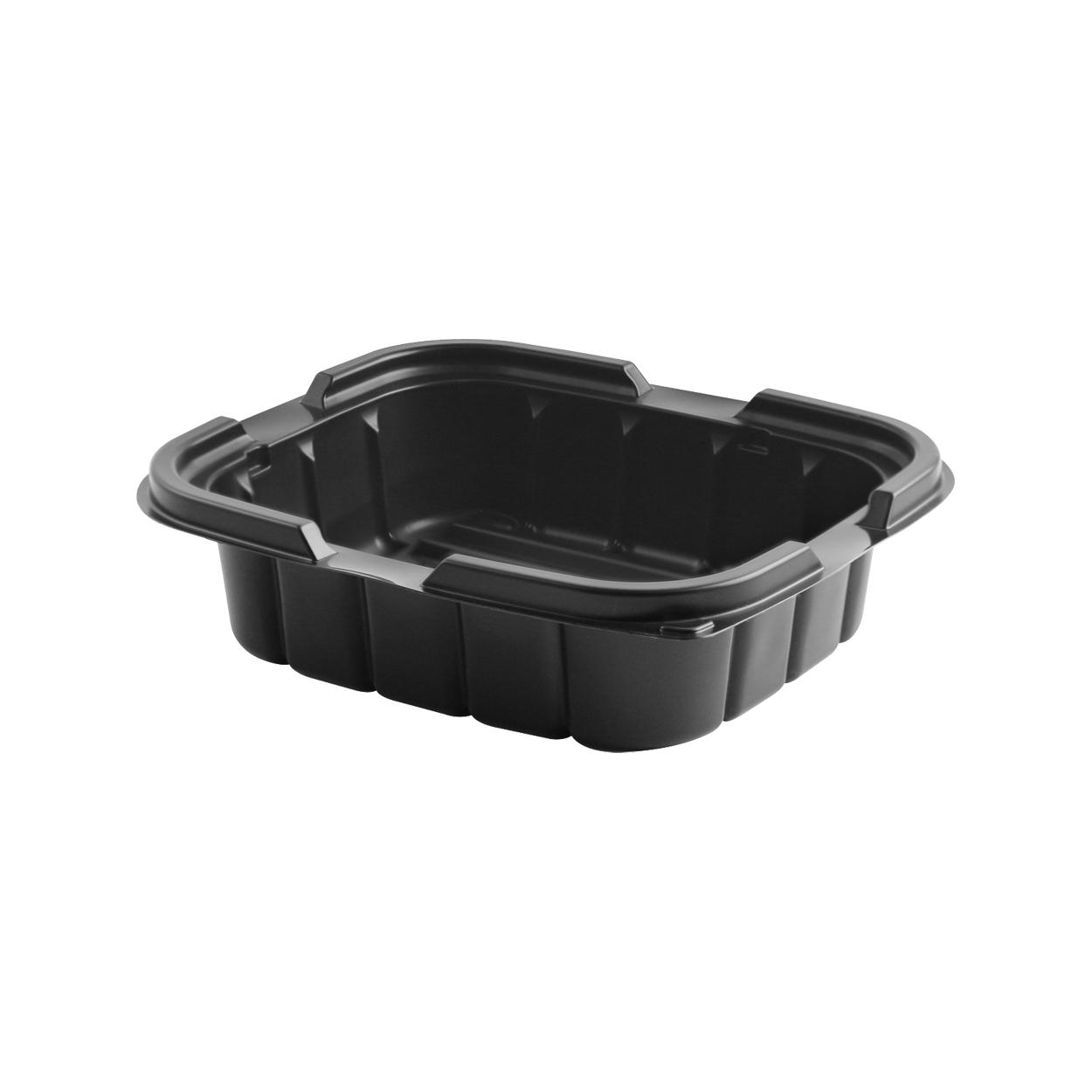 6.62" x 5.75" x 1.73" Crisp Food Technologies® Microwavable 14oz Container-Black
